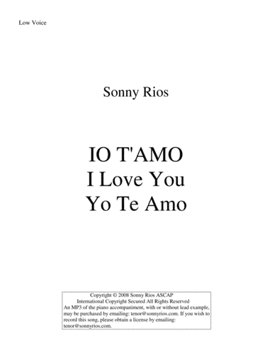 IO T'AMO