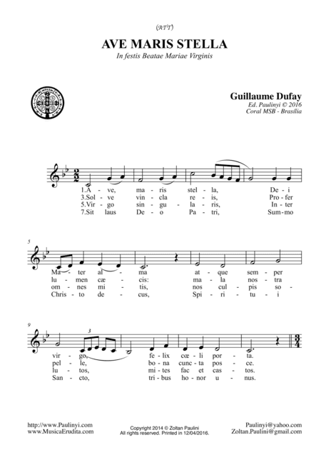 Ave Maris Stella (choir ATT) (arr. Zoltan Paulinyi)