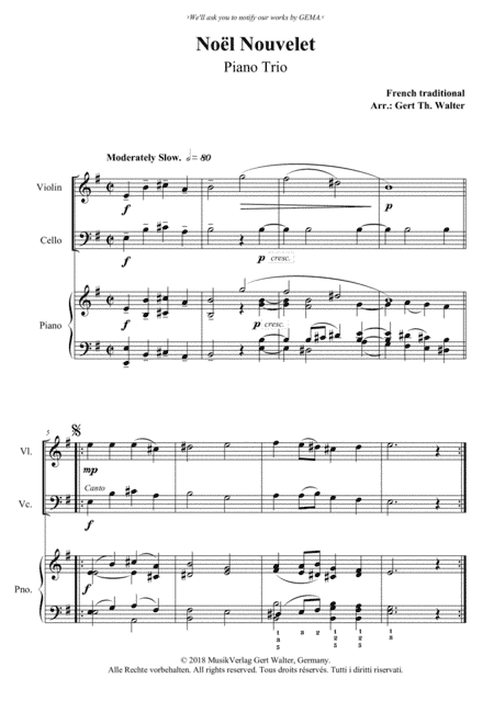 Noel Nouvelet (arr. Gert Th. Walter)