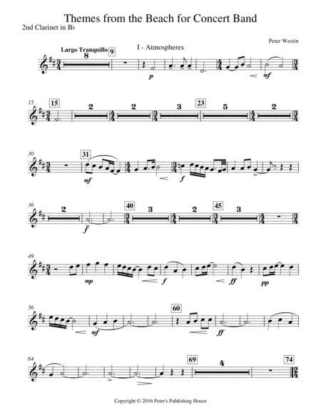 Themes from the Beach 2nd Clarinet in B flat