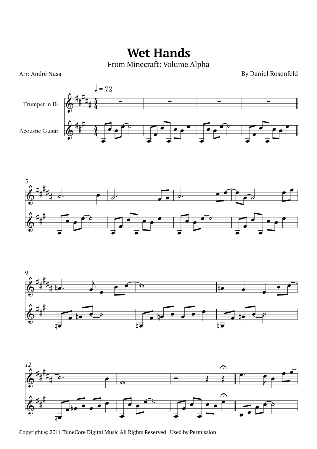 Wet Hands (arr. André Nusa)