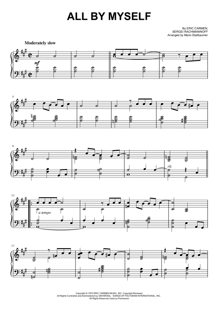 All By Myself (arr. Mario Stallbaumer)