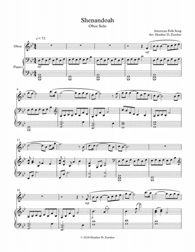 Shenandoah - Oboe Solo (arr. Heather D. Zurcher)