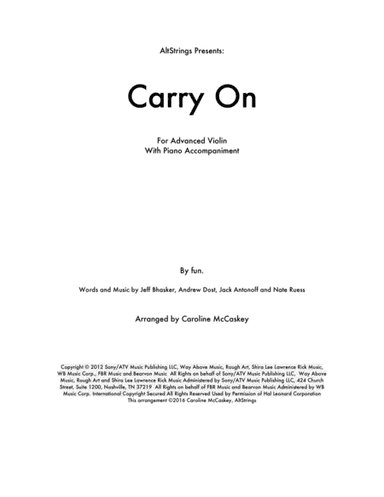 Carry On (arr. Caroline McCaskey)