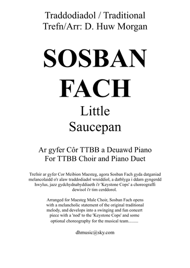 Sosban Fach (arr. D. Huw Morgan)
