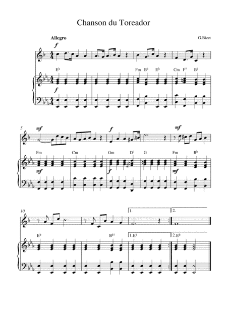 Chanson du Toreador (from Carmen) (arr. Kaiserin Rebecca)