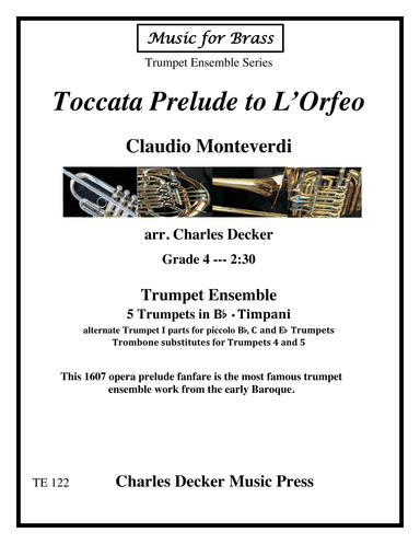 Toccata Prelude to L'Orfeo for Trumpet Ensemble (arr. Charles Decker)