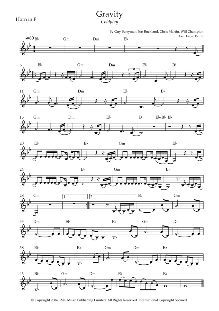 Gravity (arr. Fabio Britto)