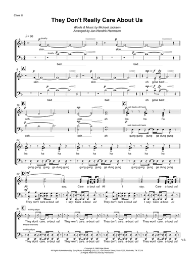 They Don't Care About Us (arr. Jan-Hendrik Herrmann)