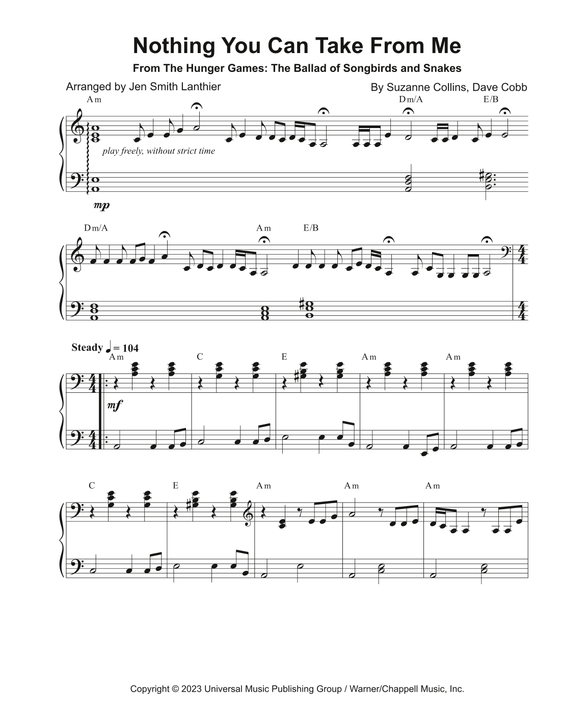 Nothing You Can Take From Me (arr. Jen Smith Lanthier)