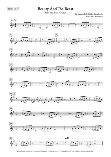 Beauty And The Beast (arr. ACT Bortolucci)