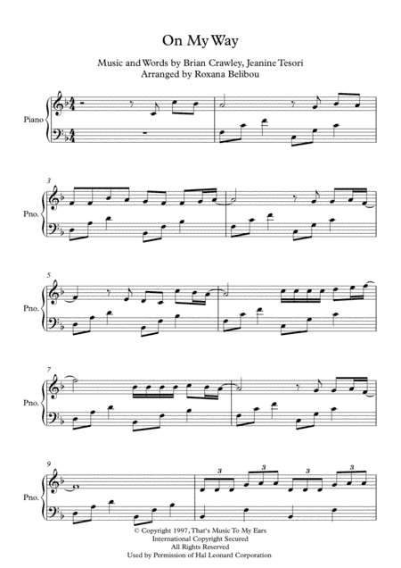 On My Way (arr. Roxana Belibou)