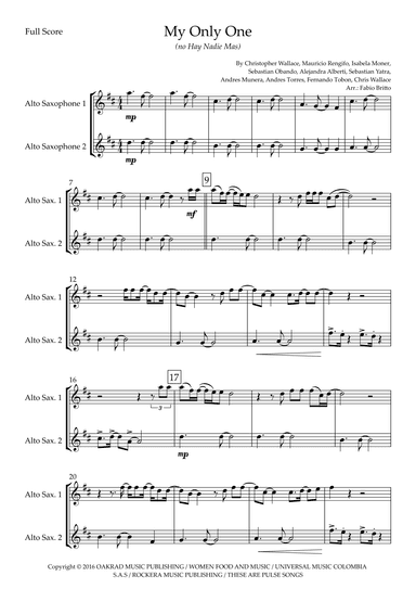 My Only One (no Hay Nadie Mas) (arr. Ottirb Sage)