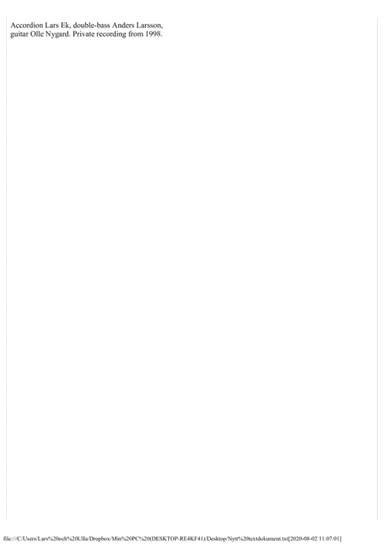 El Comanchero 1998 (arr. Lars Ek)