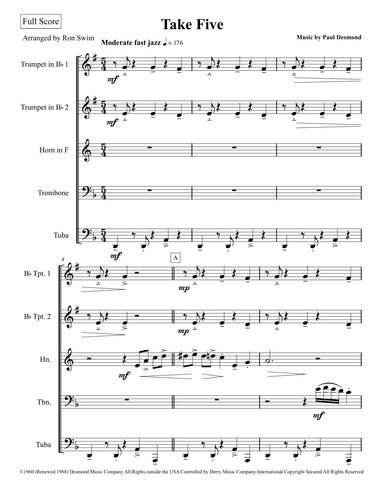 Take Five (arr. Ron Swim)