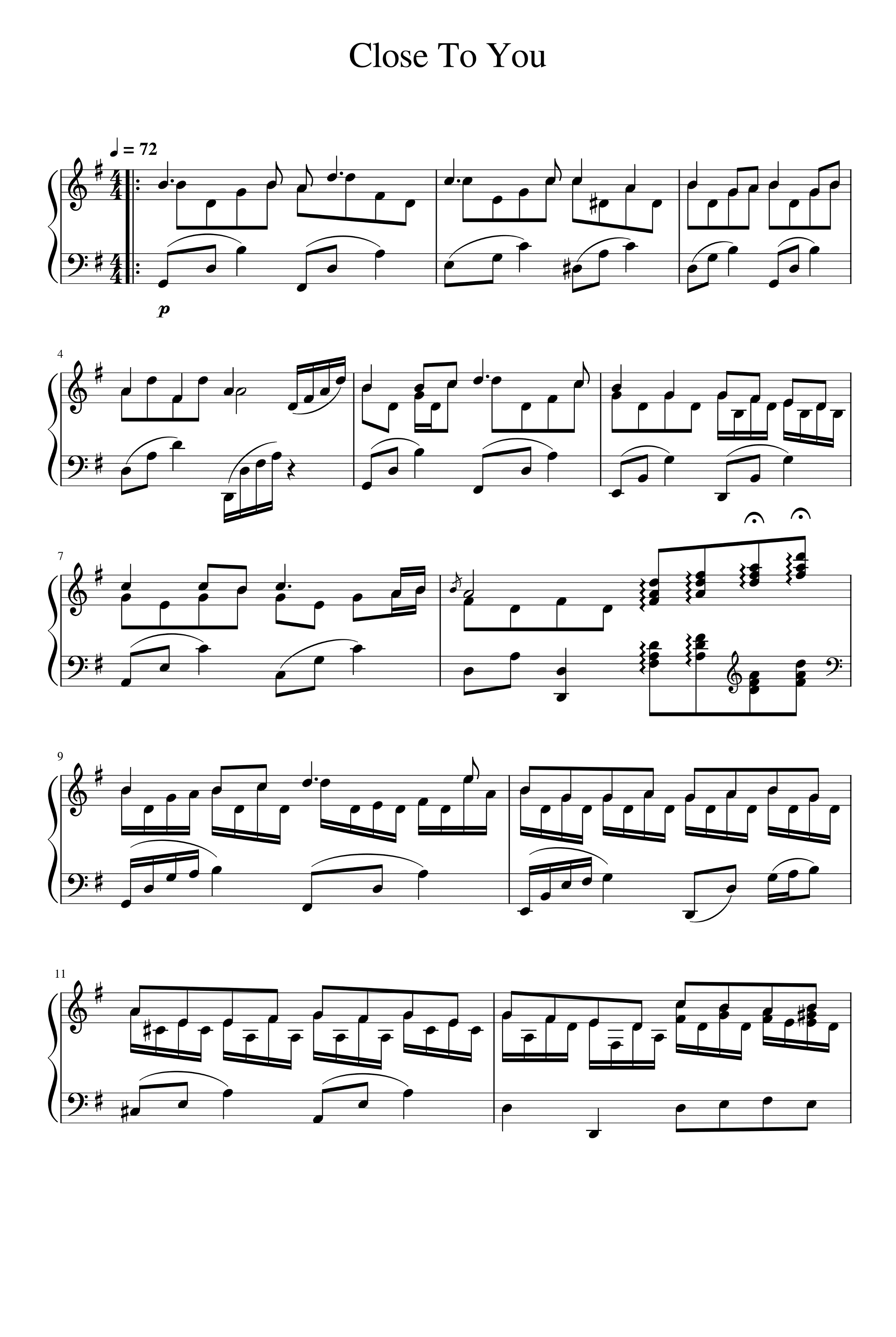 (they Long To Be) Close To You (arr. Hal David)
