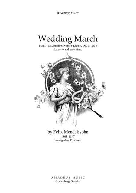 Wedding March for cello and easy piano (arr. Klas Krantz)