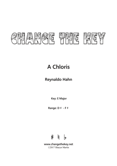 A Chloris - E Major (arr. Change the Key)