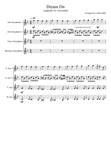 Dream On (arr. John Isbell)