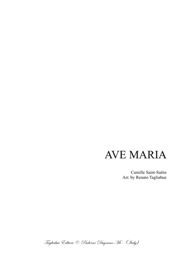 AVE MARIA - C.Saint Saens - For SATB Choir and Organ (arr. Renato Tagliabue)