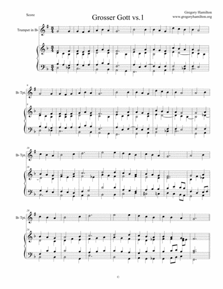 Holy God We Praise your Name - Grosser Gott - Alternate Harmonization for Organ - version 1. with op (arr. Gregory Hamilton)