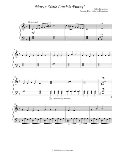Mary's Little Lamb is Funny! (Mary Had a Little Lamb) (arr. Kathryn Carpenter)