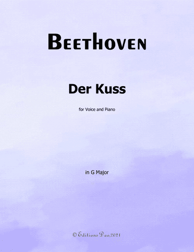 Der Kuss, by Beethoven, in G Major (arr. Editions Dao)