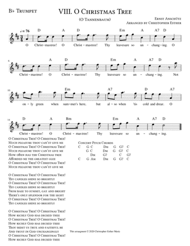 O Christmas Tree for Trumpet (arr. Christopher Esther)
