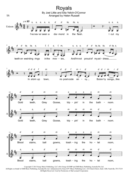 Royals (arr. Helen Russell)