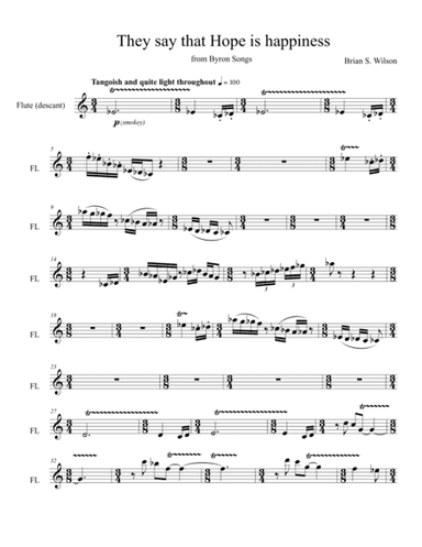 They Say That Hope Is Happiness (flute descant part)