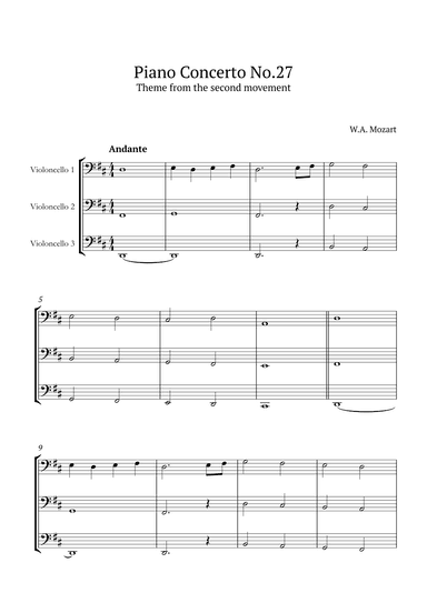 Piano Concerto No.27 (arr. André Nusa)