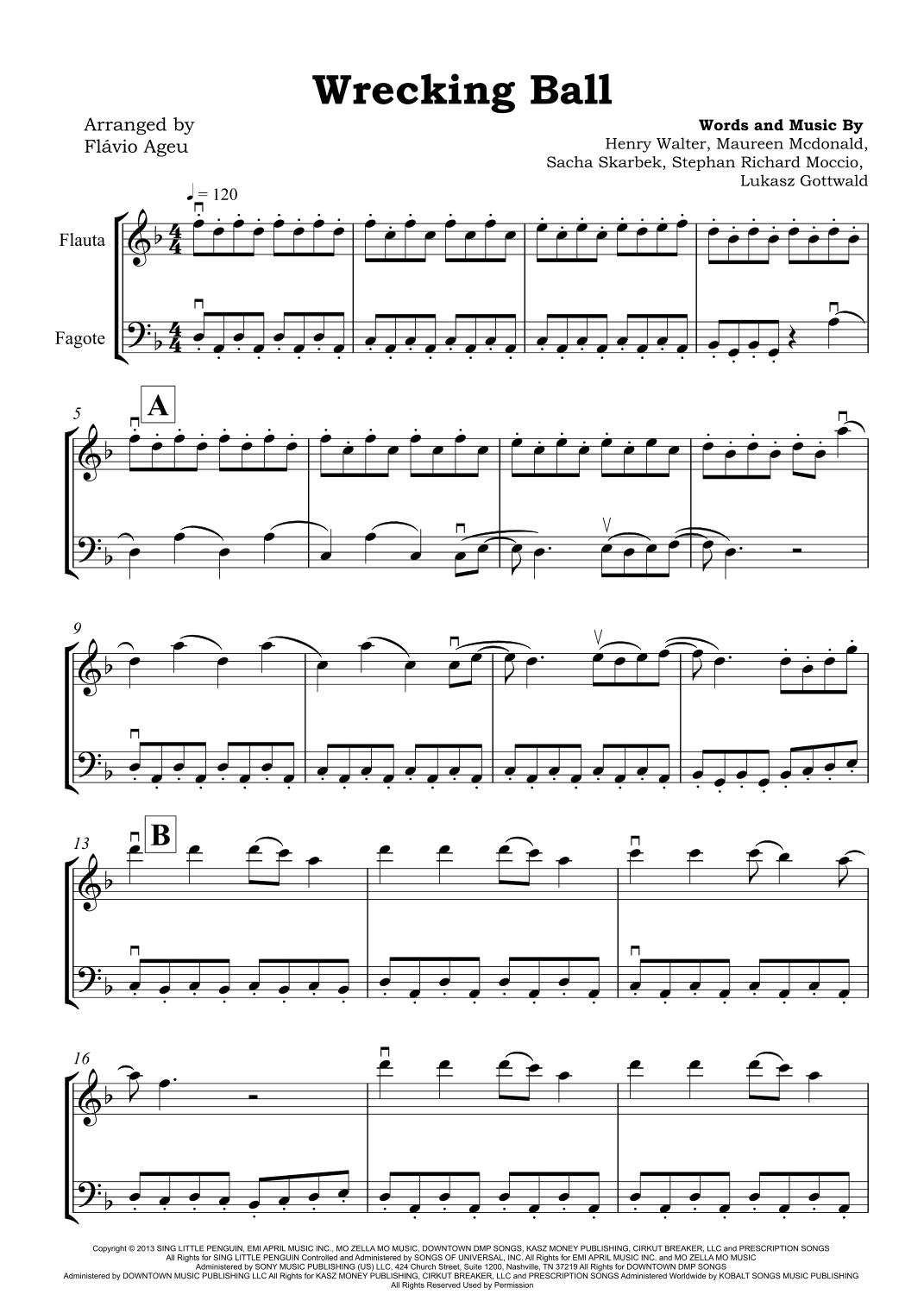 Wrecking Ball (arr. Flávio Ageu)