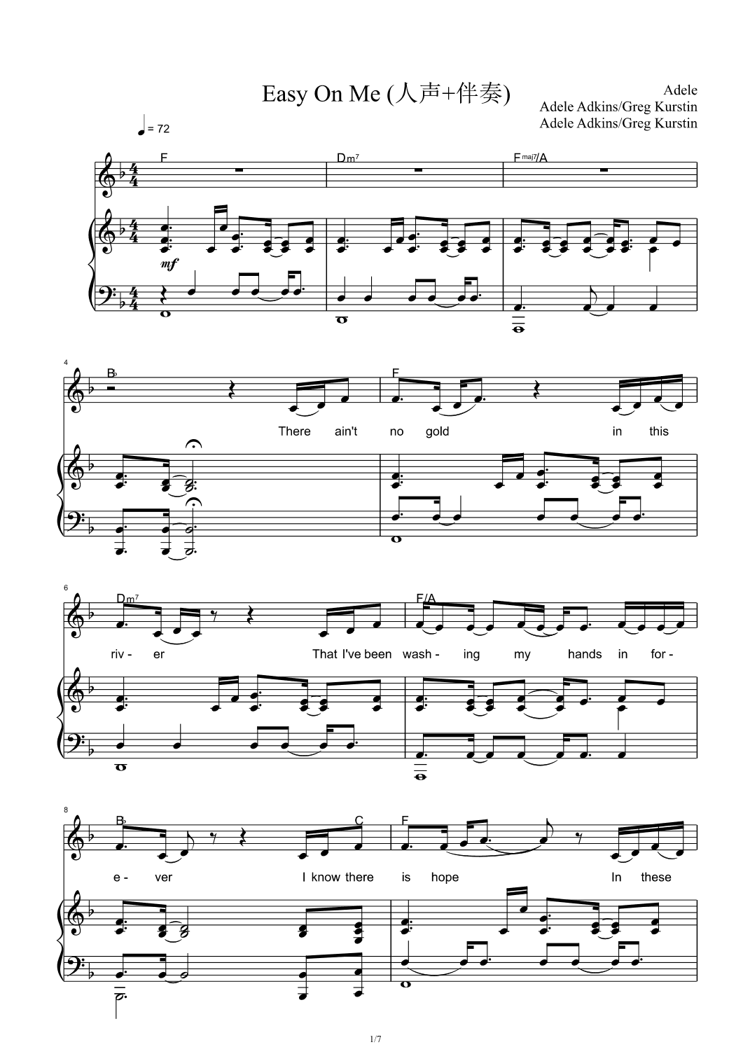 Easy On Me (arr. Adele Adkins)