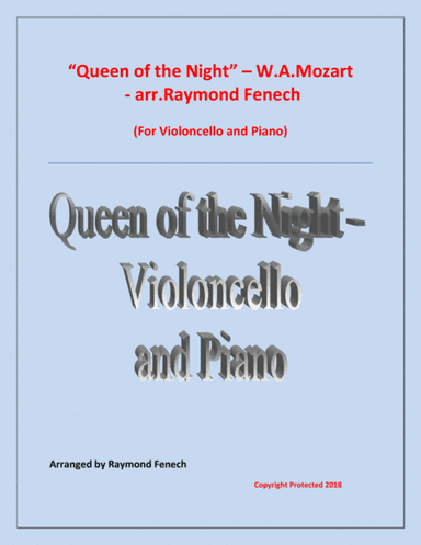 Queen of the Night - From the Magic Flute - Cello and Piano (arr. Raymond Fenech)