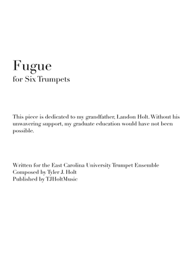Fugue for Six Trumpets, Op. 9
