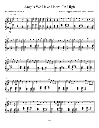 Angels We Have Heard On High (arr. William R Parker III)