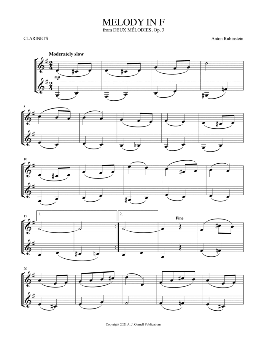 Melody in F (arr. Mark Phillips)