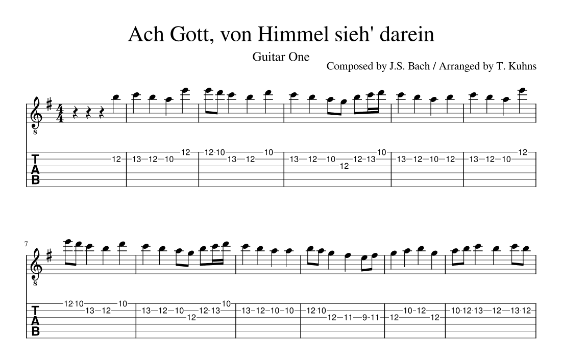 Ach Gott, von Himmel sieh' darein (arr. Terry Kuhns)
