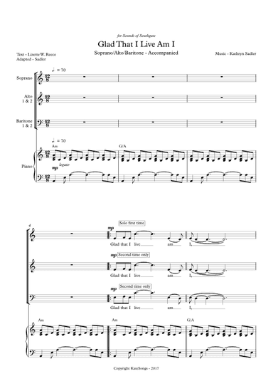 Glad That I Live Am I