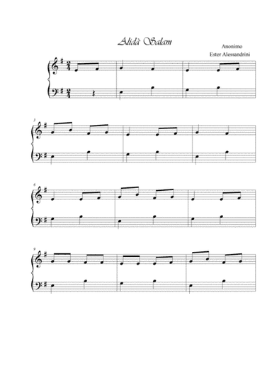 Alidà salam (arr. Ester Alessandrini)