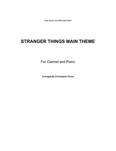 Stranger Things Main Title Theme (arr. Christopher Pence)