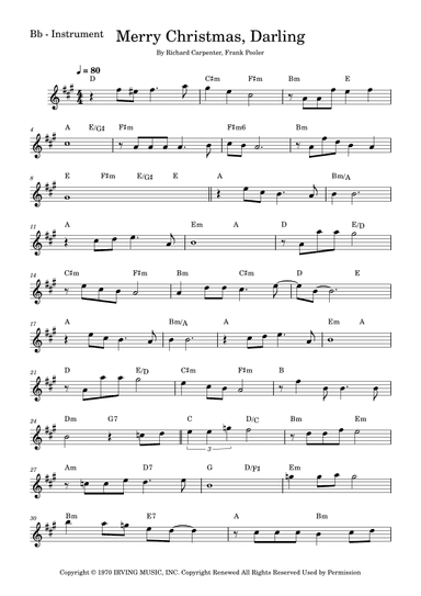 Merry Christmas, Darling (arr. Fabio Eduardo de Oliveira)