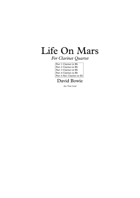 Life On Mars (arr. Tim Curd)