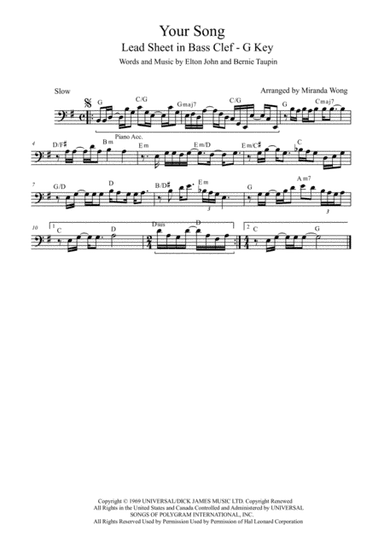 Your Song (arr. Miranda Wong)