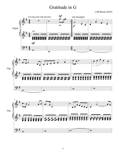 Gratitude in G (organ solo)