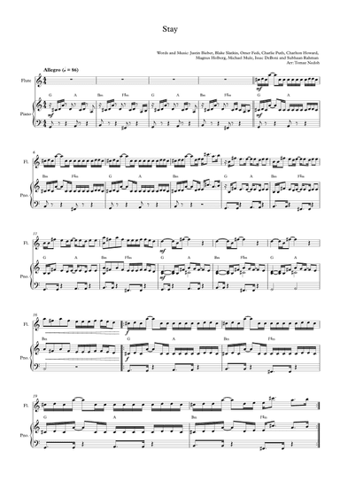 Stay (arr. Tomaž Nedoh)