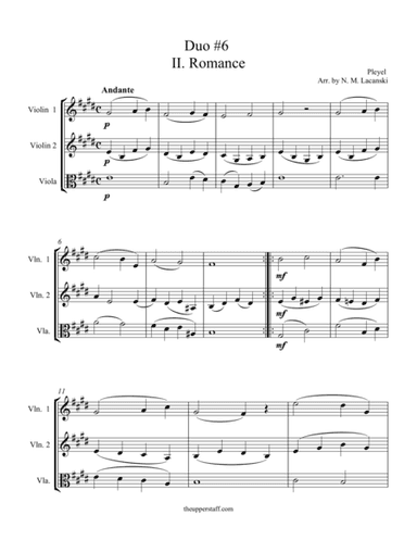 Romance from Duo #6 (arr. Nick Lacanski)