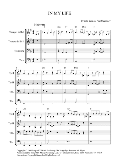 In My Life (arr. Alex Nunes Rodrigues)
