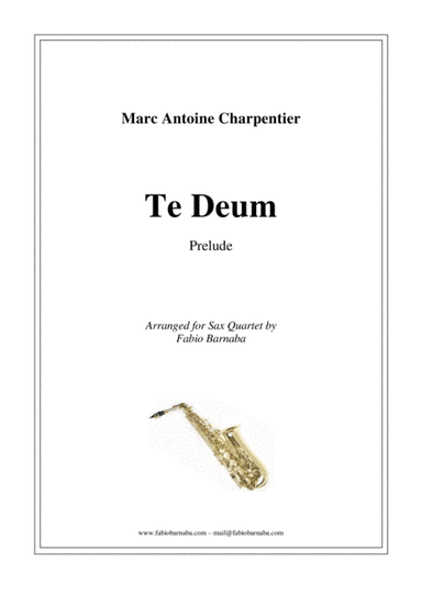 Te Deum - Prelude for Sax Quartet (arr. Fabio Barnaba)