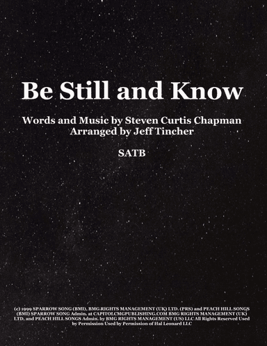 Be Still And Know (arr. Jeff Tincher)